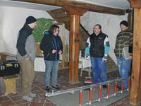 Briefing vor dem Aufstieg in den Turm (09.01.2010) Thomas, Ralf, Stefan, Rene