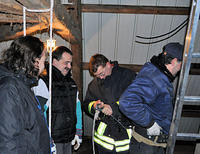 Fallsicherung nach Feuerwehrart (02.01.2010)
Ralf, Stefan, Dirk, ?